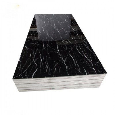 PVC UV Marble Stone Board - Black Marble